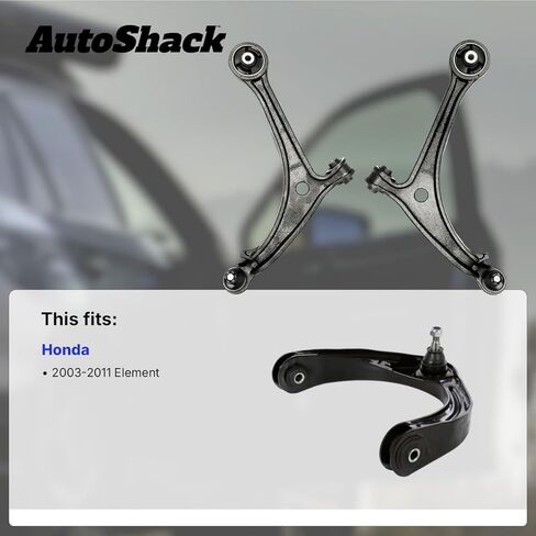 AutoShack Front Lower Control Arms with Bushings for Honda, Element 2003-2011, 4WD FWD L4 2.4L, Pair in Kuwait