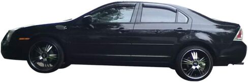 FREEMOTOR802® Tape-on Side Window Visors Wind Deflectors Rain Guards Vent Visors, Compatible with 2006-2012 Ford Fusion & 2007-2012 Lincoln MKZ, Slim Style Smoke Tinted Acrylic 4 Pieces in Kuwait
