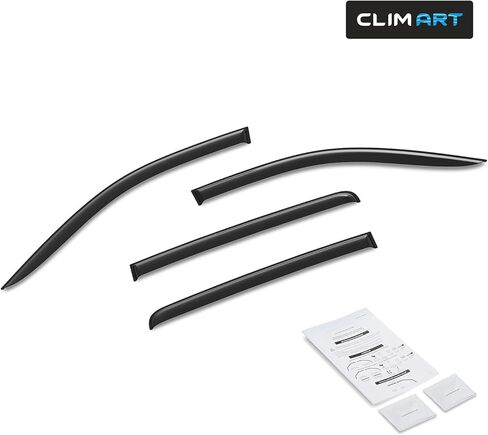 CLIM ART Incredibly Durable Rain Guards for Ford Ranger 2024-2026 SuperCrew, Original Tape-on Window Deflectors, Vent Deflector, Window Visors, Car Accessories, 4 pcs. - 424095 in Kuwait