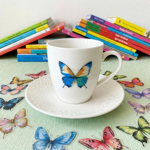 50 Pcs Butterflies for Crafts, Butterfly Stickers Transparent PET Colorful Realistic Butterflies Sticker for Scrapbook, Journal, Junk Journal, Collage, Waterproof for Resin, Craft & Scrapbook Supplies in Kuwait