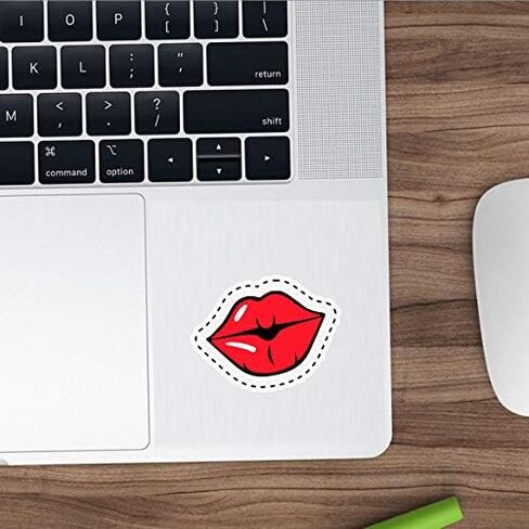 50pcs Funny Lady Makeup Stickers, Mixed Different Lipstick Cosmetic Mirror Sticker for Laptops Decals Phone Water Bottle Computer Award Sticker, Waterproof PVC Vinyl in Kuwait
