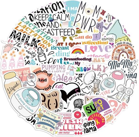 50pcs Funny Lady Makeup Stickers, Mixed Different Lipstick Cosmetic Mirror Sticker for Laptops Decals Phone Water Bottle Computer Award Sticker, Waterproof PVC Vinyl in Kuwait
