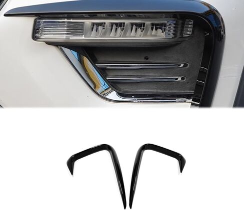 Front Fog Light Cover Trim for Ford Explorer 2020 2021 2022 2023 Eyebrow Spoiler Exterior Decoration Car Accessories Gloss Black in Kuwait