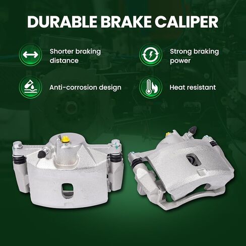 MOCA Front Left & Right Brake Calipers W/Bracket Fit 1996-2000 for Honda Civic 1.6L, 2006-2011 for Honda Civic 1.8L, 2010-2014 for Honda Insight 1.3L in Kuwait