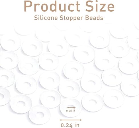 100Pcs Stopper Charms Compatible with Pandora, 6mm Charm Bracelet Spacers,Silicone Beads Stopper Spacer Locating Compatible with Pandora Bracelets in Saudi Arabia
