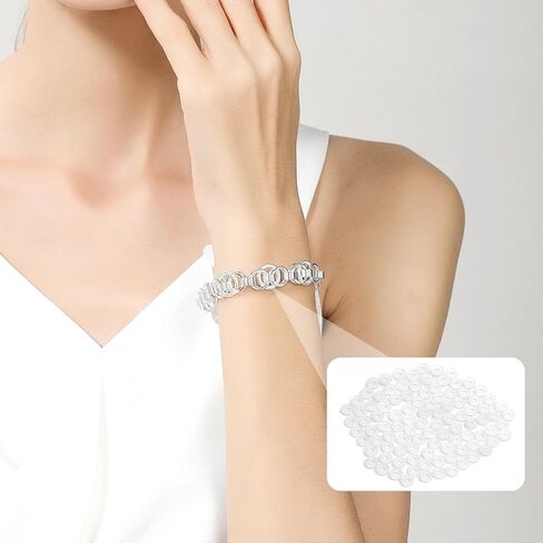 100Pcs Stopper Charms Compatible with Pandora, 6mm Charm Bracelet Spacers,Silicone Beads Stopper Spacer Locating Compatible with Pandora Bracelets in Saudi Arabia
