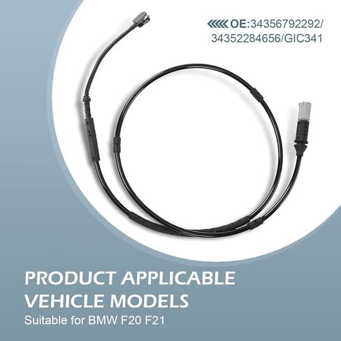 مستشعر تآكل الفرامل، استبدال OEM #34356792292 34352284656، استبدال مستشعر الموصلية العالية المقاوم للتآكل، متوافق مع BMW F20 F2 (أسود) in Kuwait