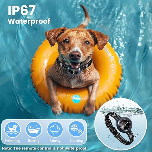 Zivvozivva 2-in-1 Dog Bark Collar & Dog Shock Collar with Remote Control 3300FT, Anti Barking Dog Training Collar IP67 Waterproof 5 Level Sensitivity, E Collar for All Breeds - Blue in Saudi Arabia