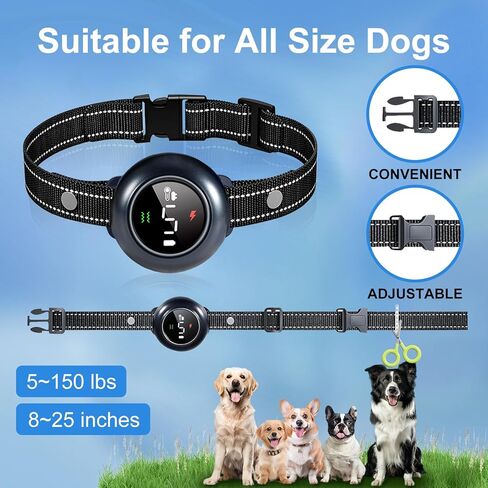 Zivvozivva 2-in-1 Dog Bark Collar & Dog Shock Collar with Remote Control 3300FT, Anti Barking Dog Training Collar IP67 Waterproof 5 Level Sensitivity, E Collar for All Breeds - Blue in Saudi Arabia