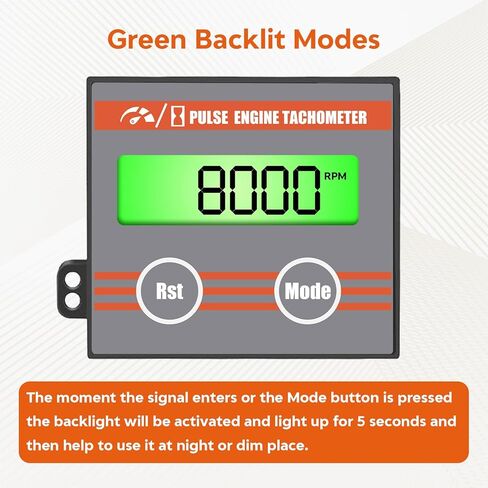 Small Engine Hour Meter, Digital Tachometer Tach Gauge, Maintenance Reminder, Battery Replaceable, Inductive Hour Meter for Lawn Mower Tractor Generator Marine Outboard ATV in Saudi Arabia