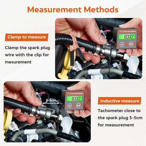 Small Engine Hour Meter, Digital Tachometer Tach Gauge, Maintenance Reminder, Battery Replaceable, Inductive Hour Meter for Lawn Mower Tractor Generator Marine Outboard ATV in Saudi Arabia