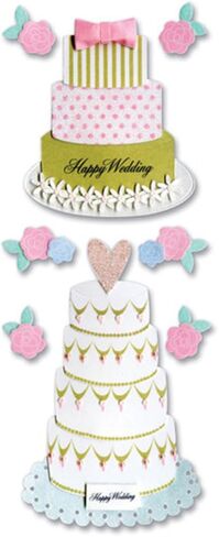 Jolees A Touch of Jolees Dimensional Stickers, Wedding Cake in Kuwait