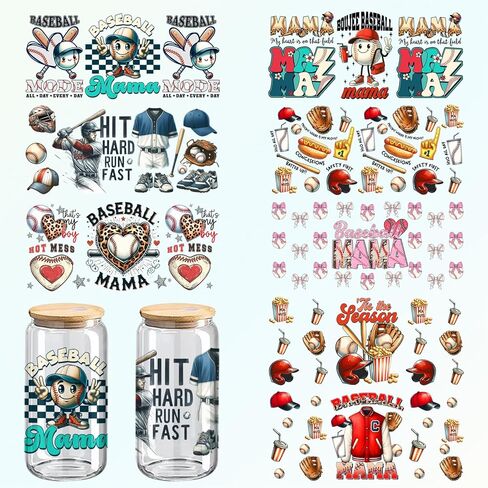Soccer UV DTF Cup Wraps, 8-Pack Cup World Stickers16 oz Cups, Glass and Wood Crafts, 11 * 5 Inches (781) in Kuwait