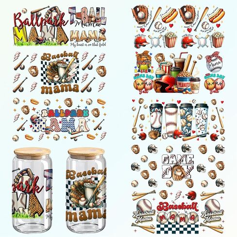 Soccer UV DTF Cup Wraps, 8-Pack Cup World Stickers16 oz Cups, Glass and Wood Crafts, 11 * 5 Inches (781) in Kuwait