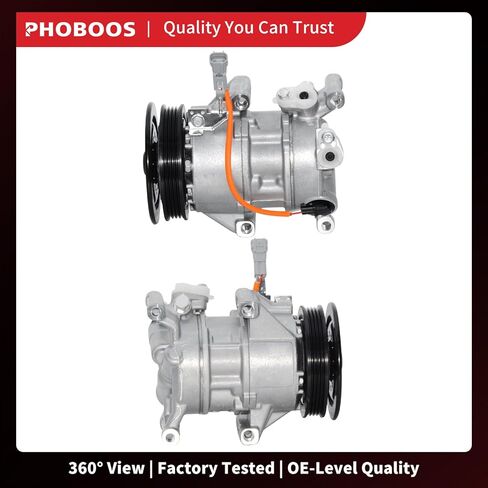 ضاغط مكيف الهواء PHOBOOS مع قابض متوافق مع Toyota Yaris 2012-2018 L4 1.5L، تبريد سريع، ضوضاء منخفضة، سهل التركيب، المرجع. كو-29303C in Kuwait