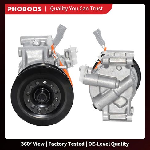 ضاغط مكيف الهواء PHOBOOS مع قابض متوافق مع Toyota Yaris 2012-2018 L4 1.5L، تبريد سريع، ضوضاء منخفضة، سهل التركيب، المرجع. كو-29303C in Kuwait
