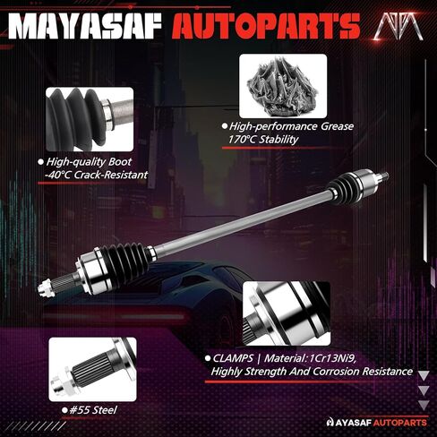 مجموعة عمود المحور الأمامي للسيرة الذاتية الجانب الأيمن متوافق مع Honda Accord 2003-2007، 2.4L L4، استبدال 66-4218 in Kuwait