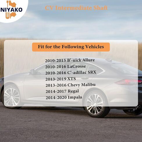 CV Intermediate Shaft Replacement# 22901057 20997747 Fit 2010-2015 Allure LaCrosse Regal, 2010-2019 SRX XTS, 2013-2020 Chevy Impala Malibu in Kuwait
