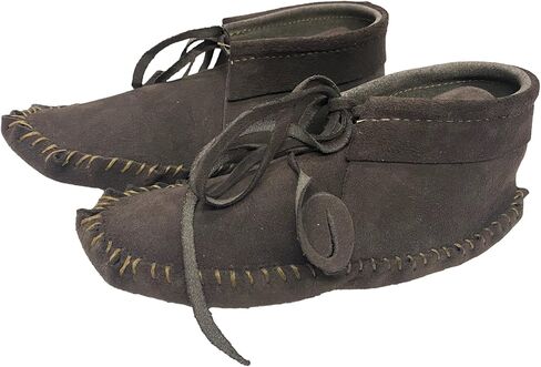 Make Your Own Moccasins - DIY Leather Moccasin Craft Project - Handmade Moccasins Kit - Miscellaneous Brown or Tan Colors (Size 11 - Suede) in Saudi Arabia