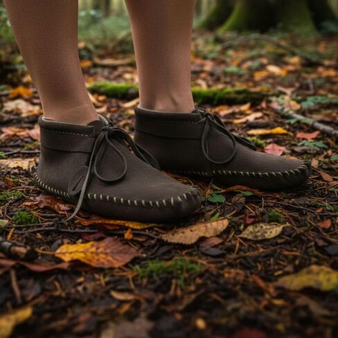 Make Your Own Moccasins - DIY Leather Moccasin Craft Project - Handmade Moccasins Kit - Miscellaneous Brown or Tan Colors (Size 11 - Suede) in Saudi Arabia