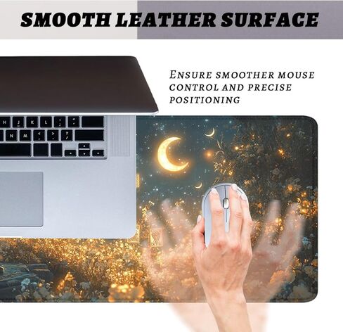 Tarot Cards Gaming Mouse Pad, Crescent Moon Mysterious Black Cat Desk Mat, Non-Slip XL Computer Big Mouse Mat with Keyboard Pad for Work, Gamer, Office, Home 31.5 x 11.8 inch in Saudi Arabia