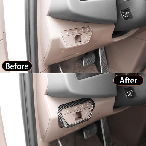 YOUTOOCAR Carbon Fiber Pattern Automobile Front lamp Adjusting Part Cover Compatible with Kia EV9 2024-2026 Accessories in Kuwait