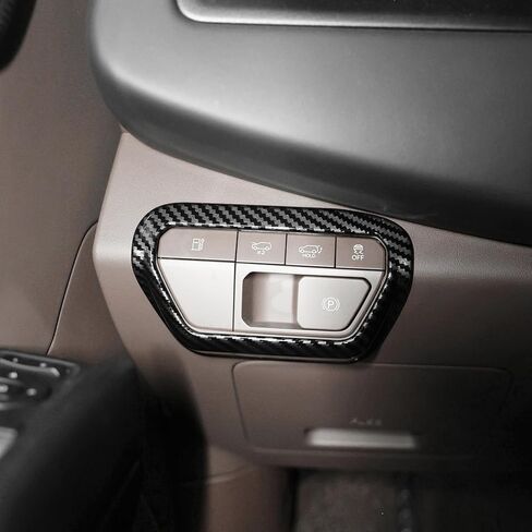YOUTOOCAR Carbon Fiber Pattern Automobile Front lamp Adjusting Part Cover Compatible with Kia EV9 2024-2026 Accessories in Kuwait