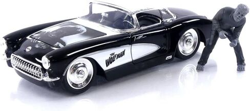 Jada Universal Monsters 1:24 1957 Chevy Corvette Die-cast Car & 2.75" Wolfman Figure, Toys for Kids and Adults in Kuwait