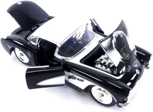 Jada Universal Monsters 1:24 1957 Chevy Corvette Die-cast Car & 2.75" Wolfman Figure, Toys for Kids and Adults in Kuwait