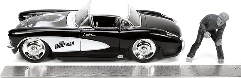 Jada Universal Monsters 1:24 1957 Chevy Corvette Die-cast Car & 2.75" Wolfman Figure, Toys for Kids and Adults in Kuwait