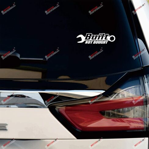 Built Not Bought Decal Sticker Vinyl JDM Euro Drift Racing - 2 Pack White, 4 Inches No Background 01281 in Kuwait