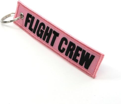 Rotary13B1 FLIGHT CREW Keychain/Jet Tag - Pink fabric with black embroidery, QTY = 1 piece in Kuwait