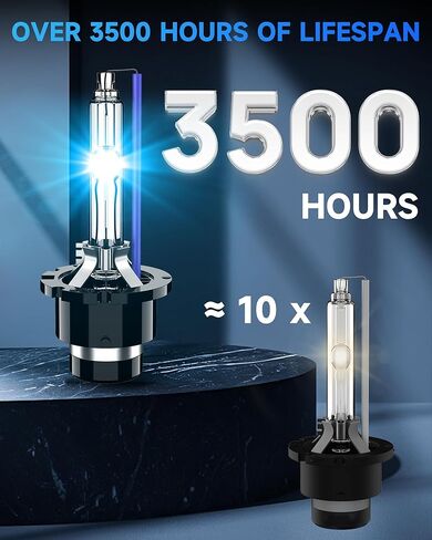Fit for Lexus 2007-2015 ES350 LS460 GS350 GS450H 2010-2015 RX350 RX450H D4S HID Xenon Headlight Bulbs, Upgraded High Low Beam 35W Bi-Xenon Light Bulb Replace, 8000K White Blue, Pack of 2 in Saudi Arabia