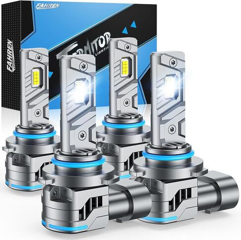 FAHREN 9005 9006 Fog Light Bulbs, 𝟏𝟔𝟎,𝟎𝟎𝟎𝐋𝐌 Brightest HB3/HB4, with 16 High-Focus LED Chips, Latest Canbus Ready, Precision Forged Aluminum Cooling, 90000Hrs Lifespan, Pack of 4 in Saudi Arabia