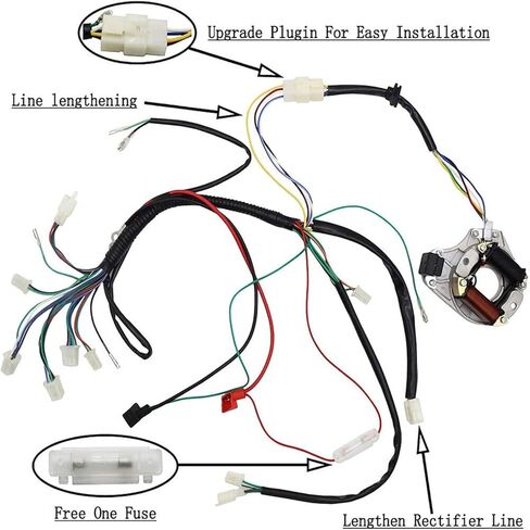 1 Set Wire Harness Stator Assembly Kit for 50 70 90 110 125cc Off- Motorcycle Wiring Coil Kit in Saudi Arabia