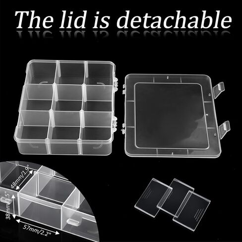 9 Grids Plastic Organizer Box Organizer Box with Dividers Embroidery Floss-Organizer Button Nail Boxes for Press Ons Multi Compartment Storage Boxes for Crafts Earrings Screws Pins Parts Electronics in Kuwait
