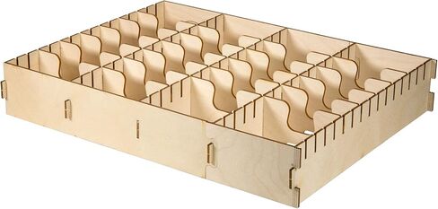 The Broken Token Horizontal Card Organizer Compatible with Hobby Lobby Artist Sketch Box 125005 – 4-Row, 22 Adjustable Dividers, Extra Space for Rulebooks in Kuwait