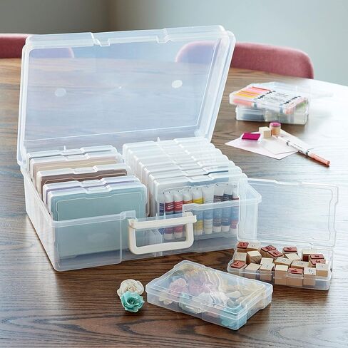 MICHAELS Photo & Craft Storage Box by Recollections - Modern, White, 14.9 x 12 x 5 inches in Kuwait