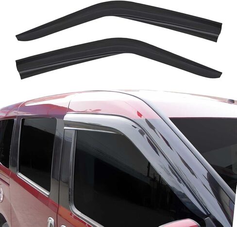 OMAC Window Visor Vent Rain Deflector for Ford Transit Connect 2010-2013 Smoke 2 Pcs in Kuwait
