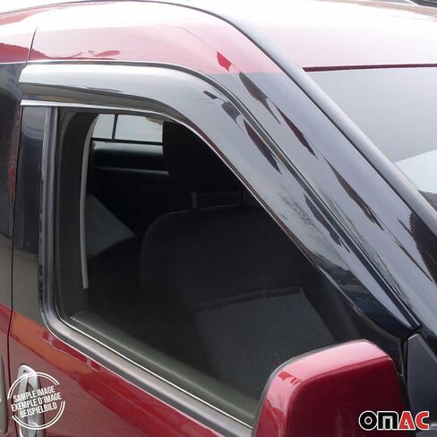 OMAC Window Visor Vent Rain Deflector for Ford Transit Connect 2010-2013 Smoke 2 Pcs in Kuwait