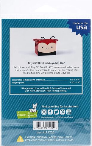 Lawn Fawn Dies - Tiny Gift Box Ladybug Add-On (LF2256) in Kuwait