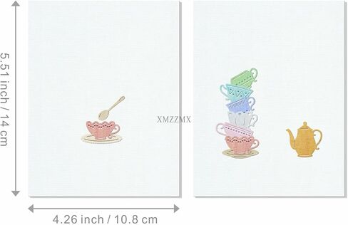 Cup Teapot Set Metal Cutting Dies for Card Making, Paper Embossing Die Cuts Kit Templates, Storage Pockets Supplies, Photo Frame Album DIY Scrapbooking Stencils Sets in Kuwait