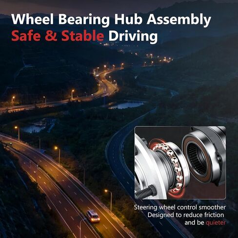 HYR 515097 Front Wheel Bearing and Hub Assembly Fits 2007-2014 Chevrolet Avalanche/Silverado 1500/Suburban 1500/Tahoe, GMC Sierra 1500/Yukon XL/Yukon, Cadillac Escalade/Escalade ESV, 2WD, 6 Lugs w/ABS in Saudi Arabia