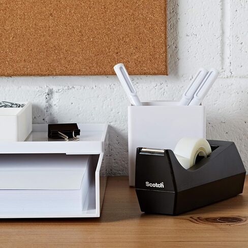 MMM C Desktop Tape Dispenser, 1" Core, Weighted Non-Skid Base, Black in Saudi Arabia