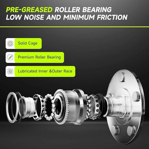 UIU Front Wheel Bearing Hub Assembly 5 Lug Compatible with Chevy Cavalier 2.2L 1990-2005,Cavalier 2.8L 1985-1994, Cavalier 3.1L 1990-1994,Pontiac Sunfire 2.2L 1995-2005 & More Replace 513017K in Saudi Arabia