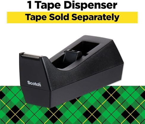 MMM C Desktop Tape Dispenser, 1" Core, Weighted Non-Skid Base, Black in Saudi Arabia