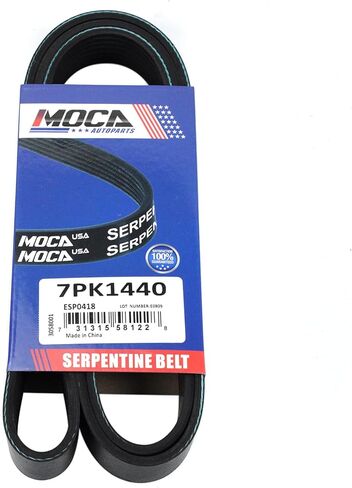 MOCA 7PK1440 EPDM Serpentine Belt fits 2015-2020 for Acura TLX L4 2.4L, 2013-2017 for Honda Accord L4 2.4L, 2018-2019 for Honda CR-V L4 2.4L in Kuwait