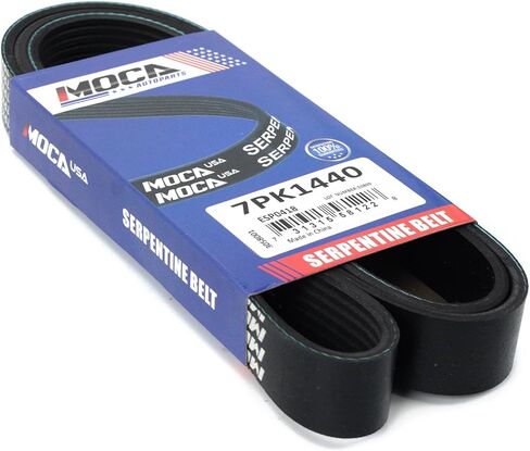 MOCA 7PK1440 EPDM Serpentine Belt fits 2015-2020 for Acura TLX L4 2.4L, 2013-2017 for Honda Accord L4 2.4L, 2018-2019 for Honda CR-V L4 2.4L in Kuwait