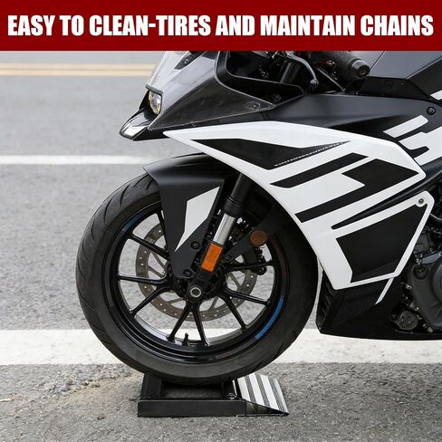 Motorcycle Roller Wheel Cleaning - Aluminum Wheel Roller Stand with Loading Ramp Support for Chain Maintenance, Tire & Rim Cleaning, Includes Non-Slip Feet - (Bikes < 600 lb) in Saudi Arabia