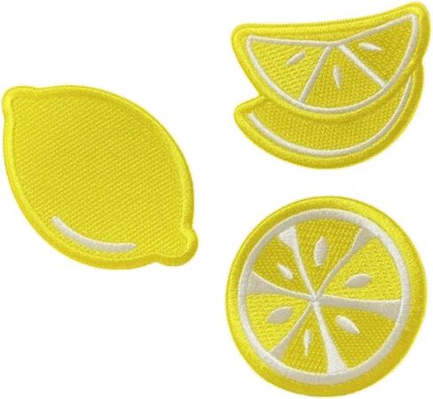 Lemon Iron On Patch – Citrus Fruit Embroidery, DIY Sew-On Patch for Jackets, Bags, Hats, and Clothing in Kuwait